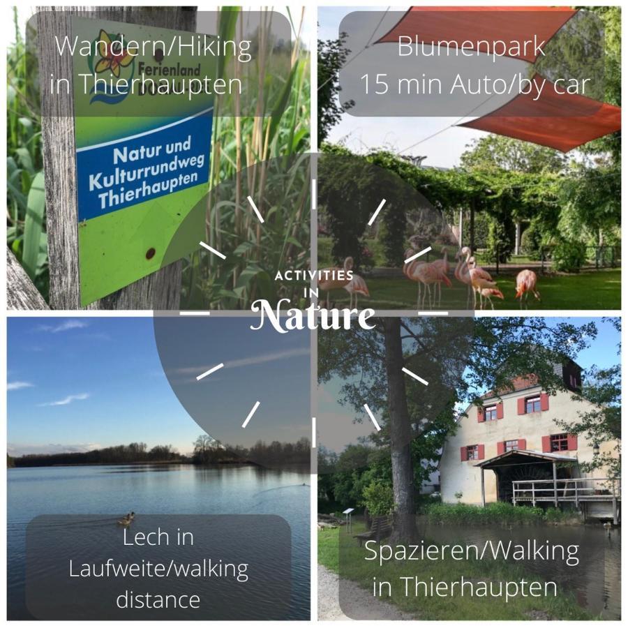 Schones Landleben An Den Lechauen Apartment Thierhaupten ภายนอก รูปภาพ